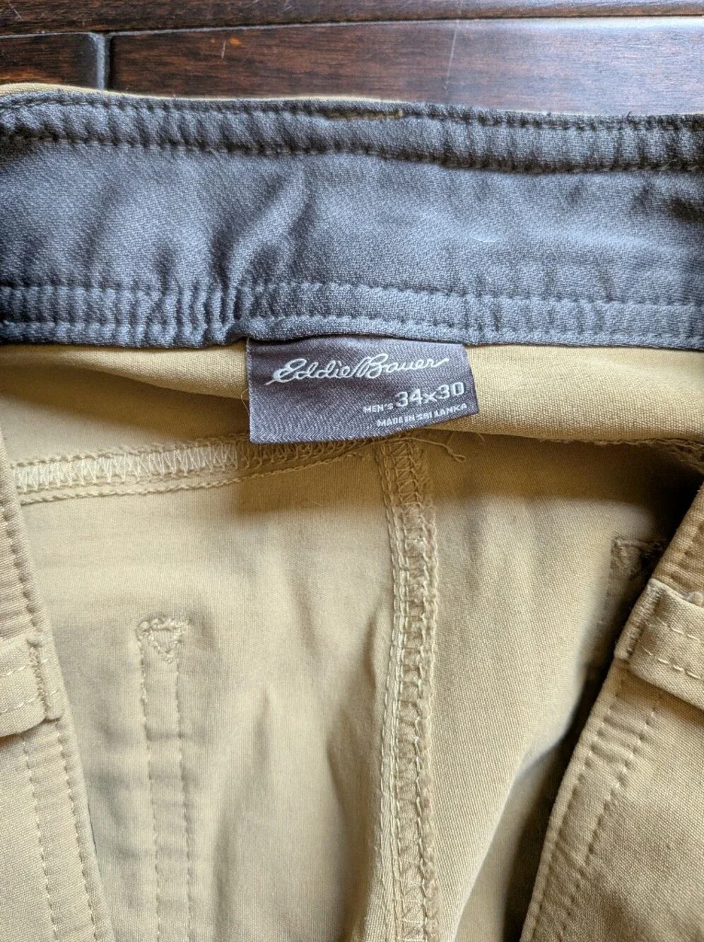 Eddie Bauer First Ascent Guide Pro Pants Mens 34x30 Tan Khaki Hiking